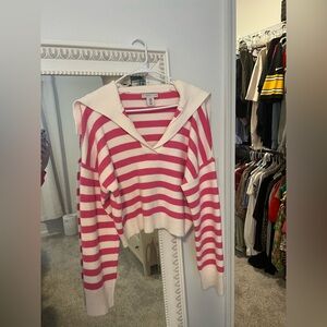 Pink & White sweater